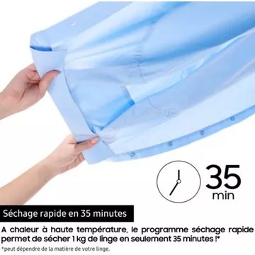 Sèche linge pompe à chaleur							SAMSUNG 				DV80CGC2B0TEEF