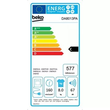 Sèche linge à évacuation							BEKO				DA8013PA