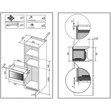 Micro ondes encastrable 							BRANDT				BMS7112B 26L