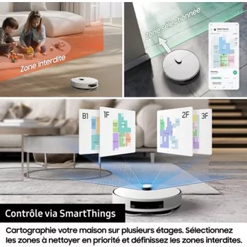 Robot Aspirateur Laveur							SAMSUNG 				Jet Bot Combo VR7MD96B14G