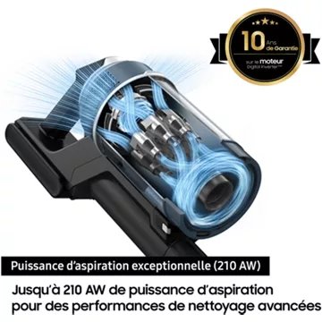 Aspirateur balai							SAMSUNG 				Bespoke Jet Plus Complete 2 Batteries VS20B95B43N
