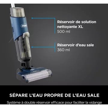 Aspirateur laveur							SHARK				avec fil Hydrovac WD100EU