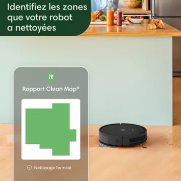 Robot Aspirateur Laveur IROBOT Roomba Combo Essential Y011040 noir