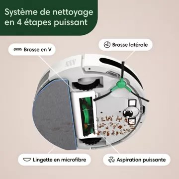 Robot Aspirateur Laveur							IROBOT				Roomba Combo Essential Y011240 blanc