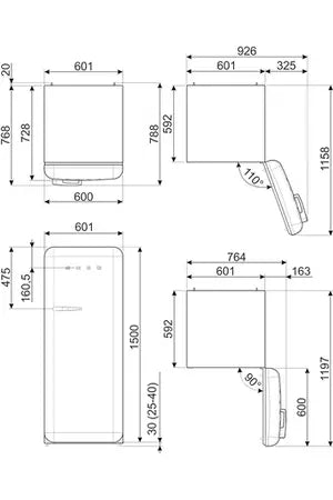 Réfrigérateur 1 porte Smeg FAB28RCR5