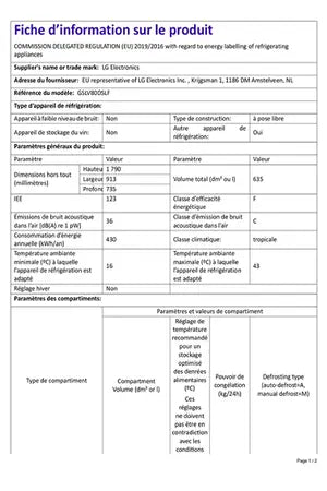Refrigerateur americain Lg GSLV80DSLF