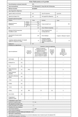 Refrigerateur congelateur en bas Tcl RF282BSF0