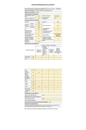 Refrigerateur congelateur en bas Thomson CTH3170IX