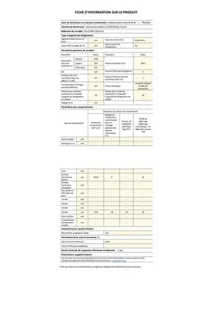 Refrigerateur congelateur en haut Proline DD207WH