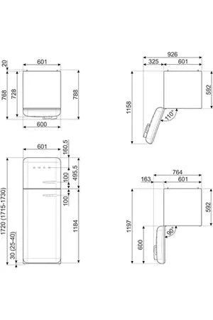 Refrigerateur congelateur en haut Smeg FAB30LPG5