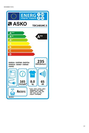 Sèche-linge Asko TDC1481HC.S