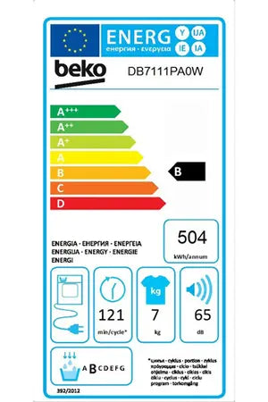 Sèche-linge Beko DB7111PA0W
