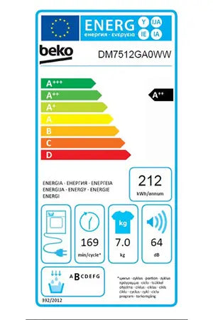 Sèche-linge Beko DM7512GA0WW