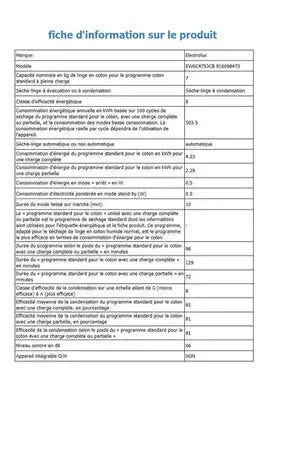 Sèche-linge Electrolux EW6C4753CB