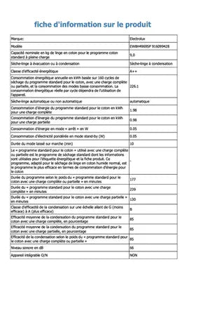 Sèche-linge Electrolux EW8H4969SP