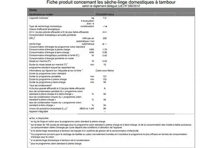 Sèche-linge Miele TCA220WP