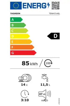 Thomson TDW4714DSL Lave vaisselle